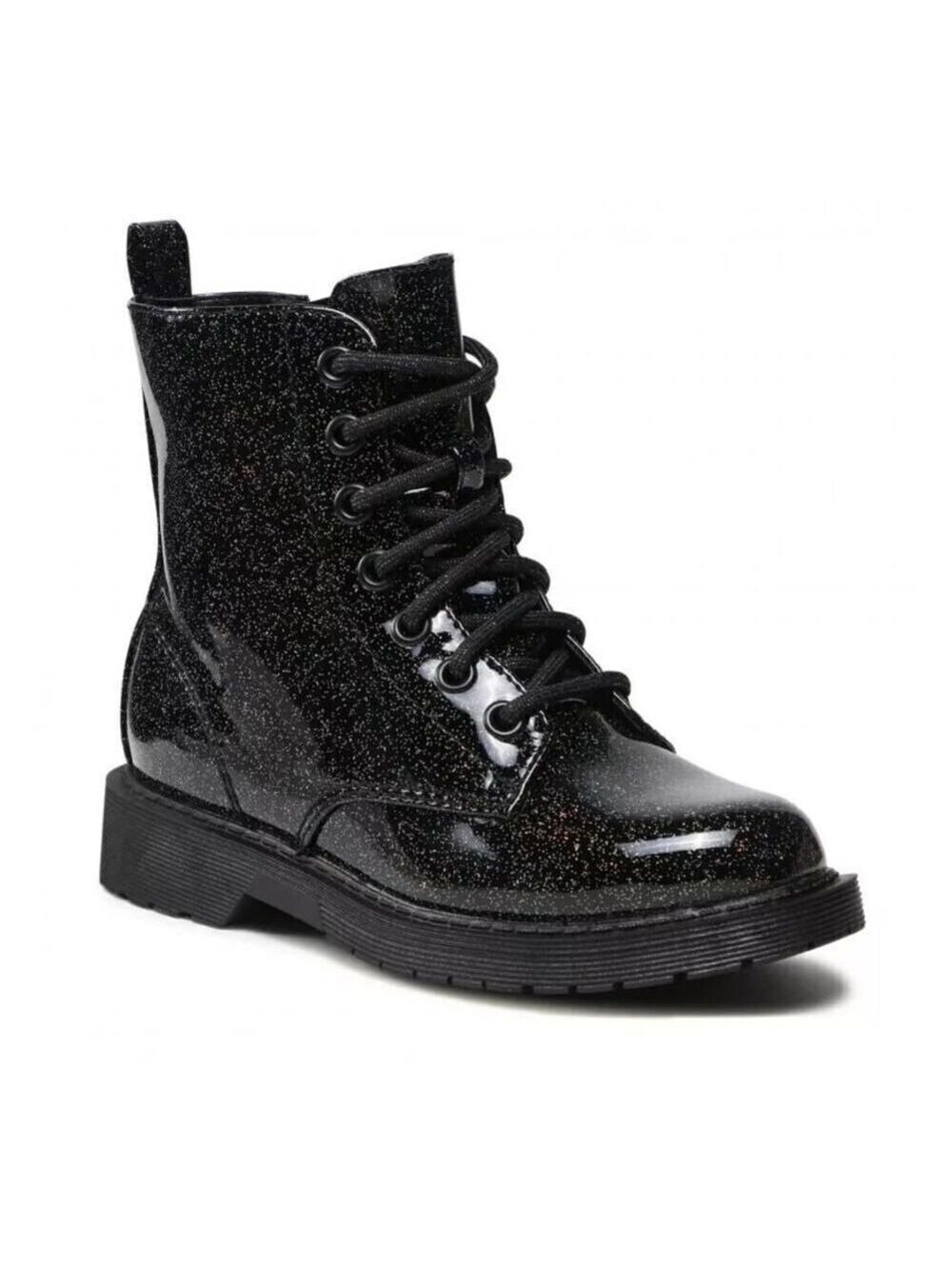 Steve Madden STEVIE Girls Kids JPlayy Patent Leather Glitter Boots Shoes Size 7M